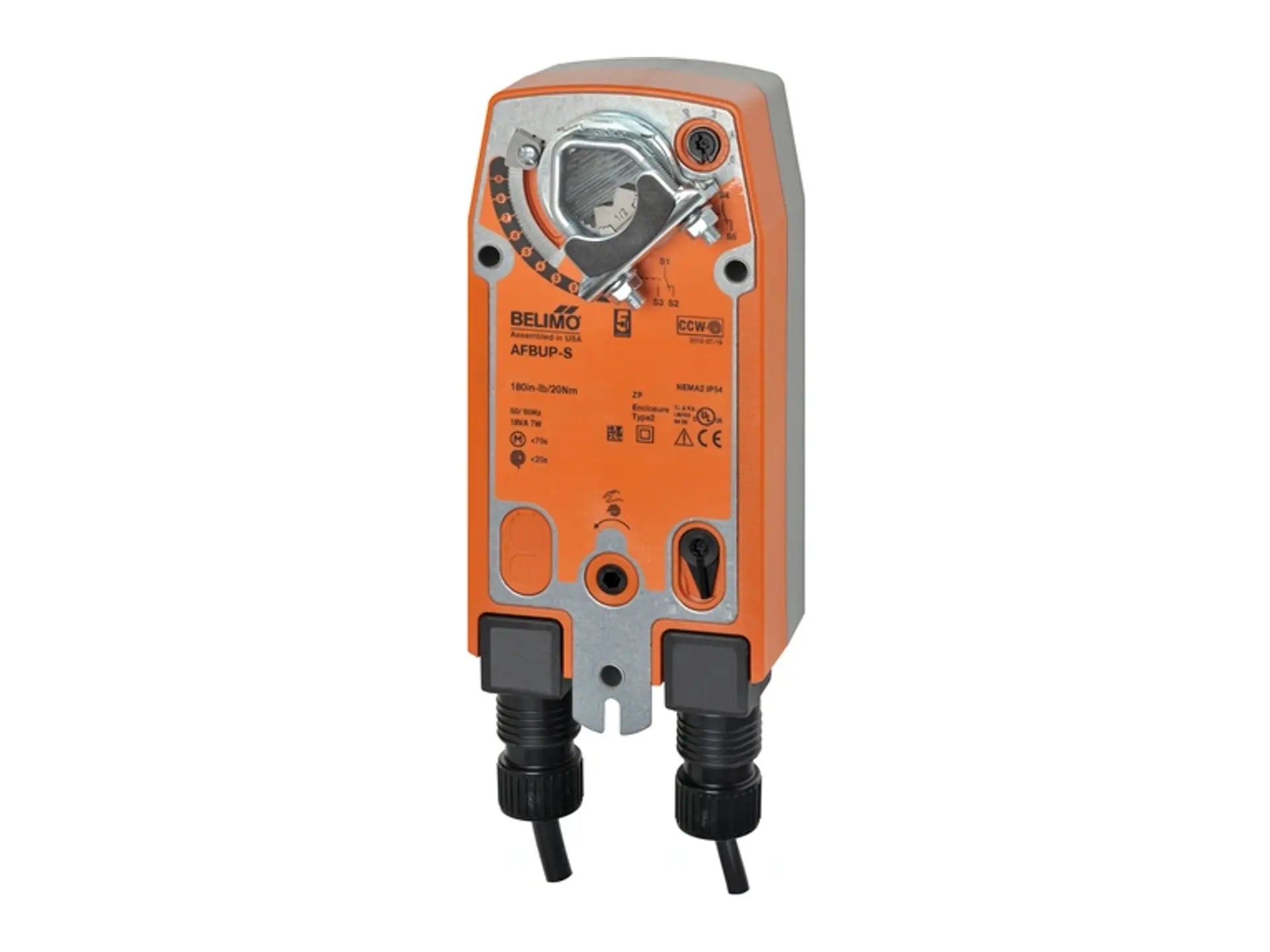Belimo AFBUP-S, 24V-240V Damper Actuator with Auxiliary