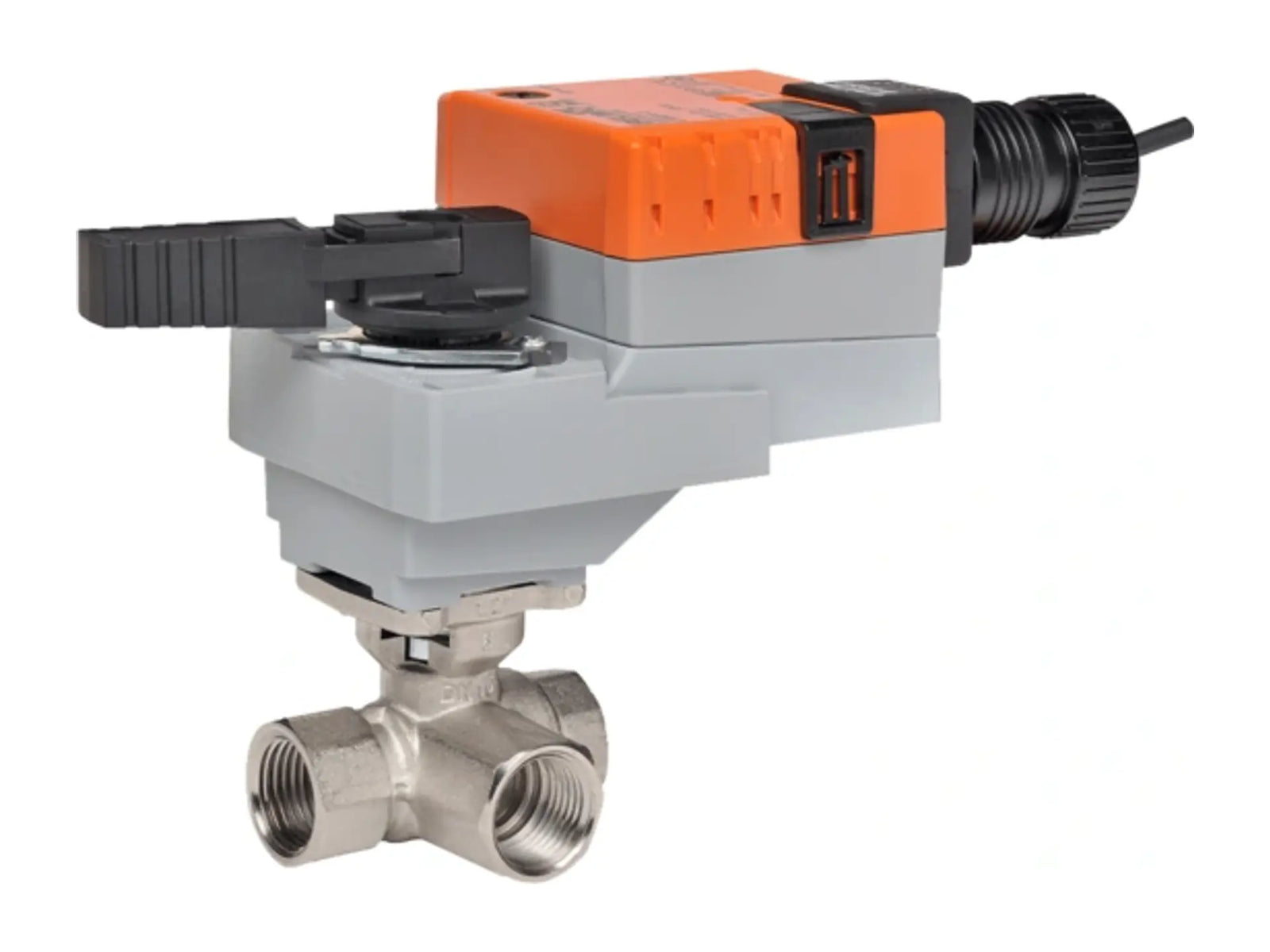 Belimo B312+LRB24-SR-T, 1/2"NPT Valve, 3Cv Flow Rate, 24V NSR Pro Term