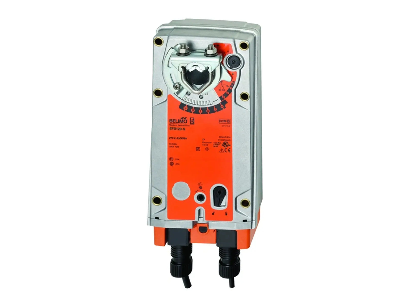 Belimo EFB120-S, 120V AC, 270 in-lb Torque with AUX SR ON/OFF
