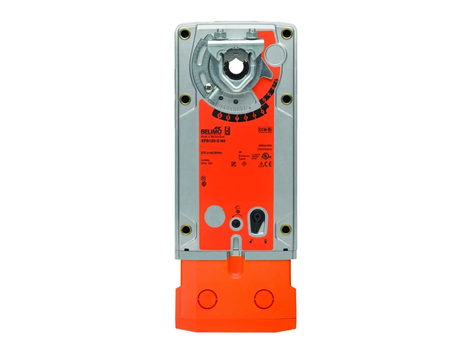 Belimo EFB120-S N4, 120V, 270 in-lb, 2P SR Aux Switch, NEMA 4 Rated