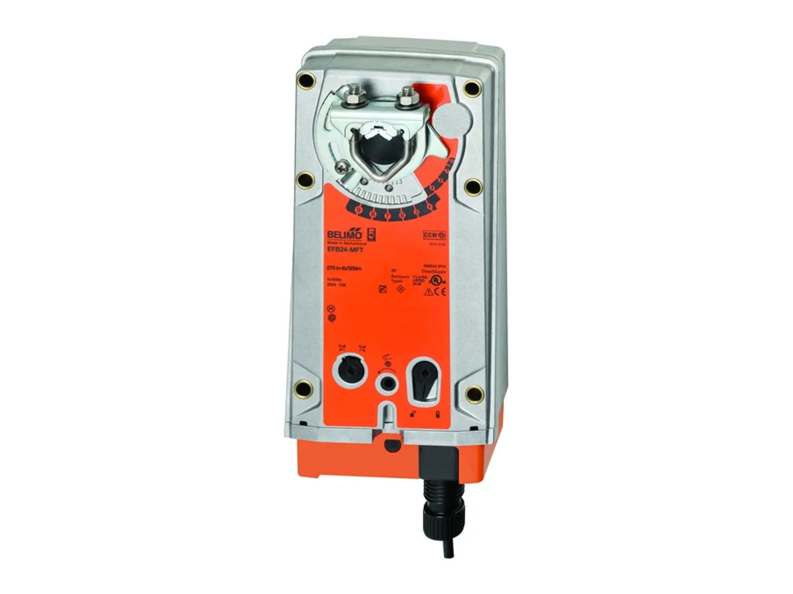 Belimo EFB24-MFT, 270 in-lb Spring Return MFT Actuator, 24V