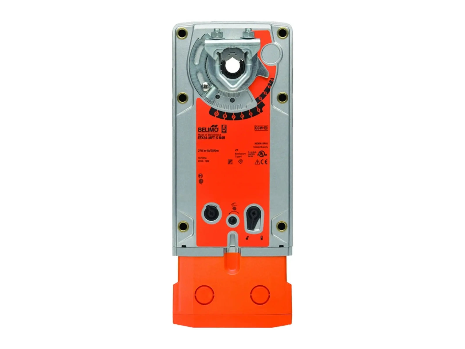 Belimo EFX24-MFT-S N4H, 24V SR Actuator, 270 in-lb Torque, 2-10 VDC Control Signal, NEMA4