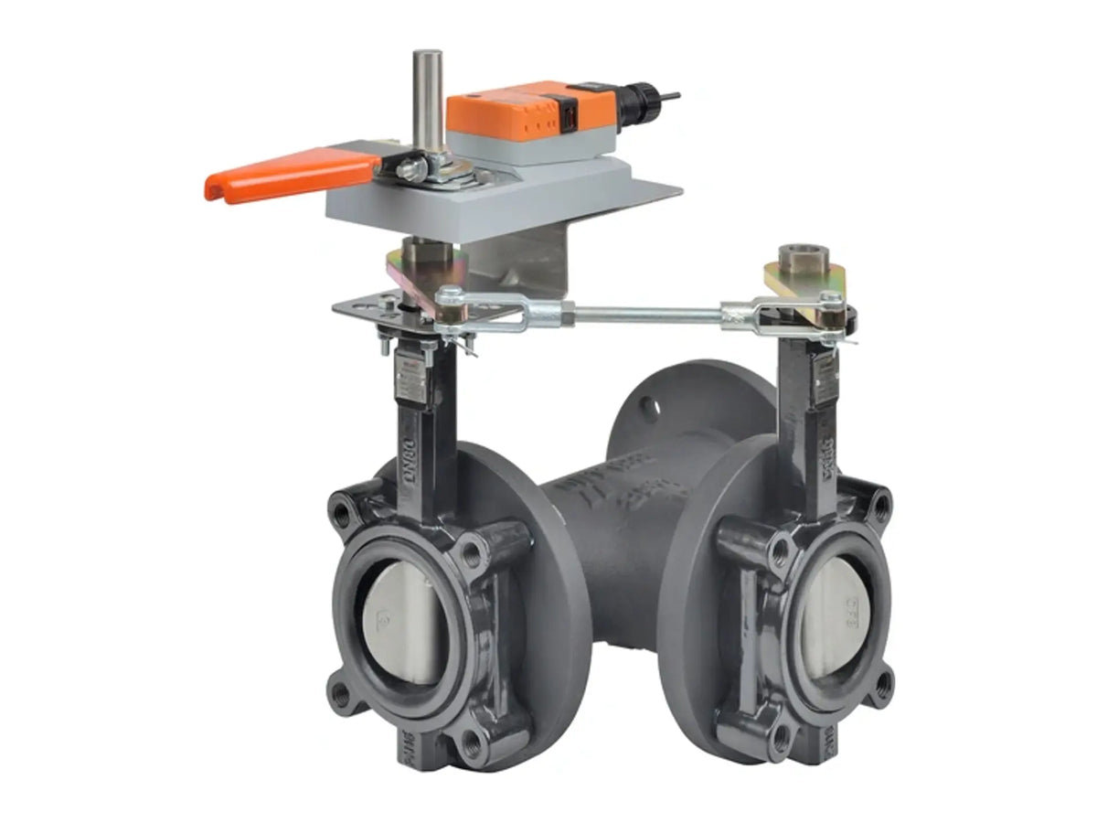 Belimo F780HDU+GMB24-3-X1, 3" Butterfly Valve, 3-Way, 24V NSR Modulation