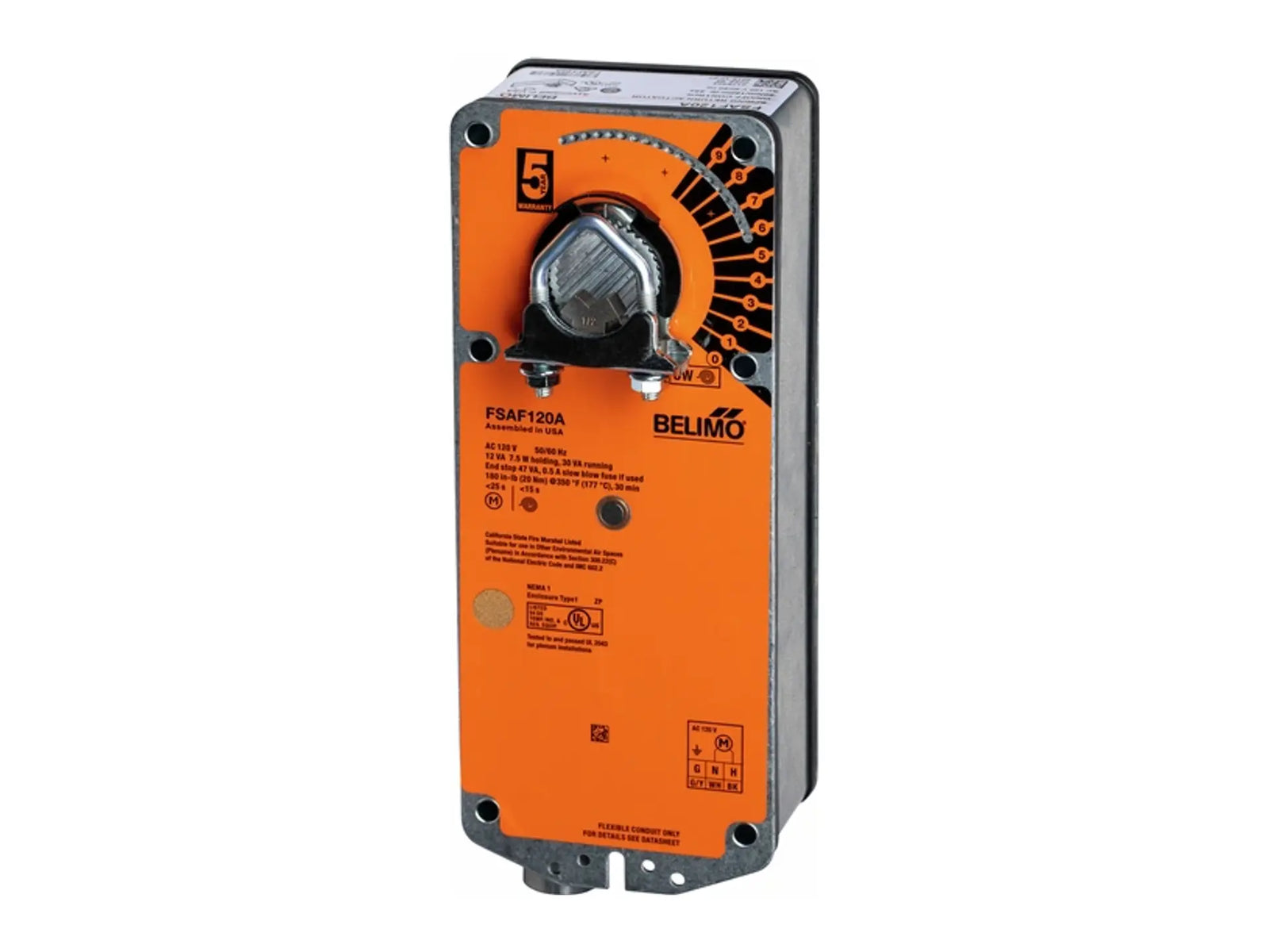 Belimo FSAF120A, 120VAC ON/OFF, 180in-lb SR Actuator