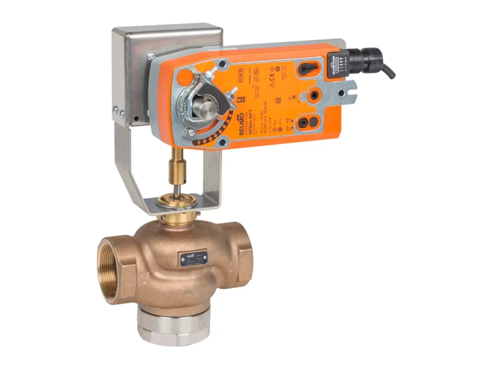 Belimo G315B-J+NFBUP-S-X1, 1/2 Inch Valve, 4.4Cv SR, 24-240V AC, Two Position Switch