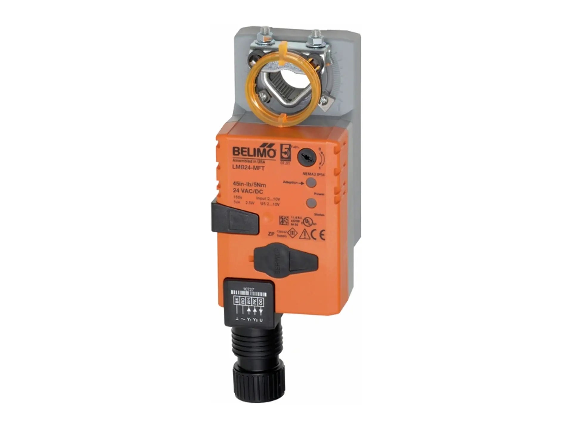 Belimo LMB24-MFT, 24V Non-Spring Return Actuator, 45 in-lb Torque, 2-10 VDC Control