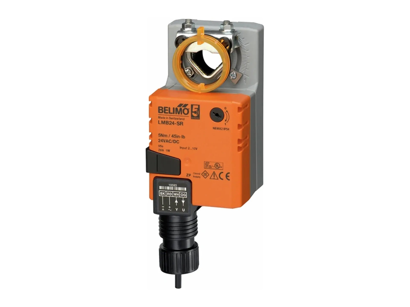 Belimo LMB24-SR, 24V Non-Spring Return Actuator, 45 in-lb Torque, 2-10 VDC Control