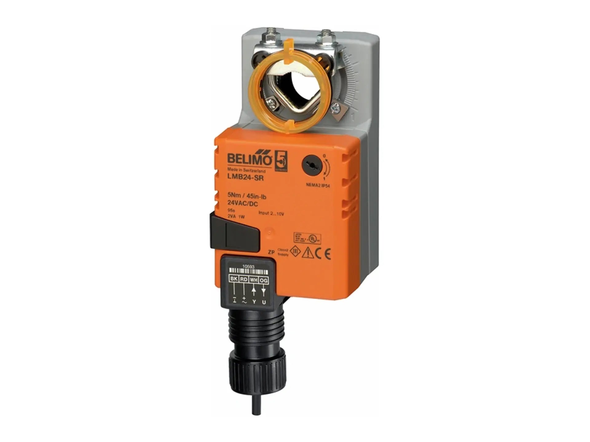 Belimo LMB24-SR, 24V Non-Spring Return Actuator, 45 in-lb Torque, 2-10 VDC Control