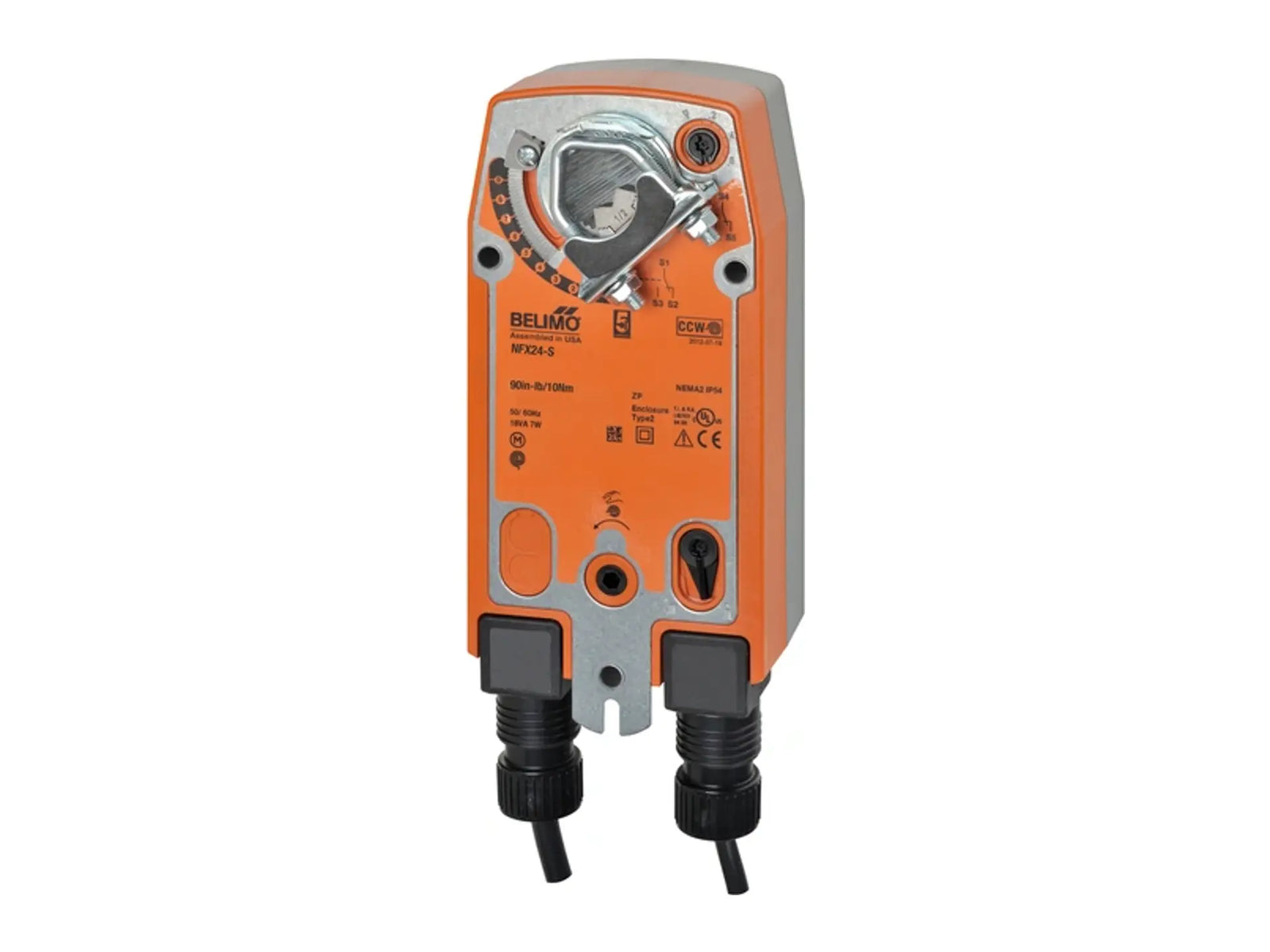 Belimo NFX24-S, 24V Two-Position Spring Return, 60in-lb with AUX