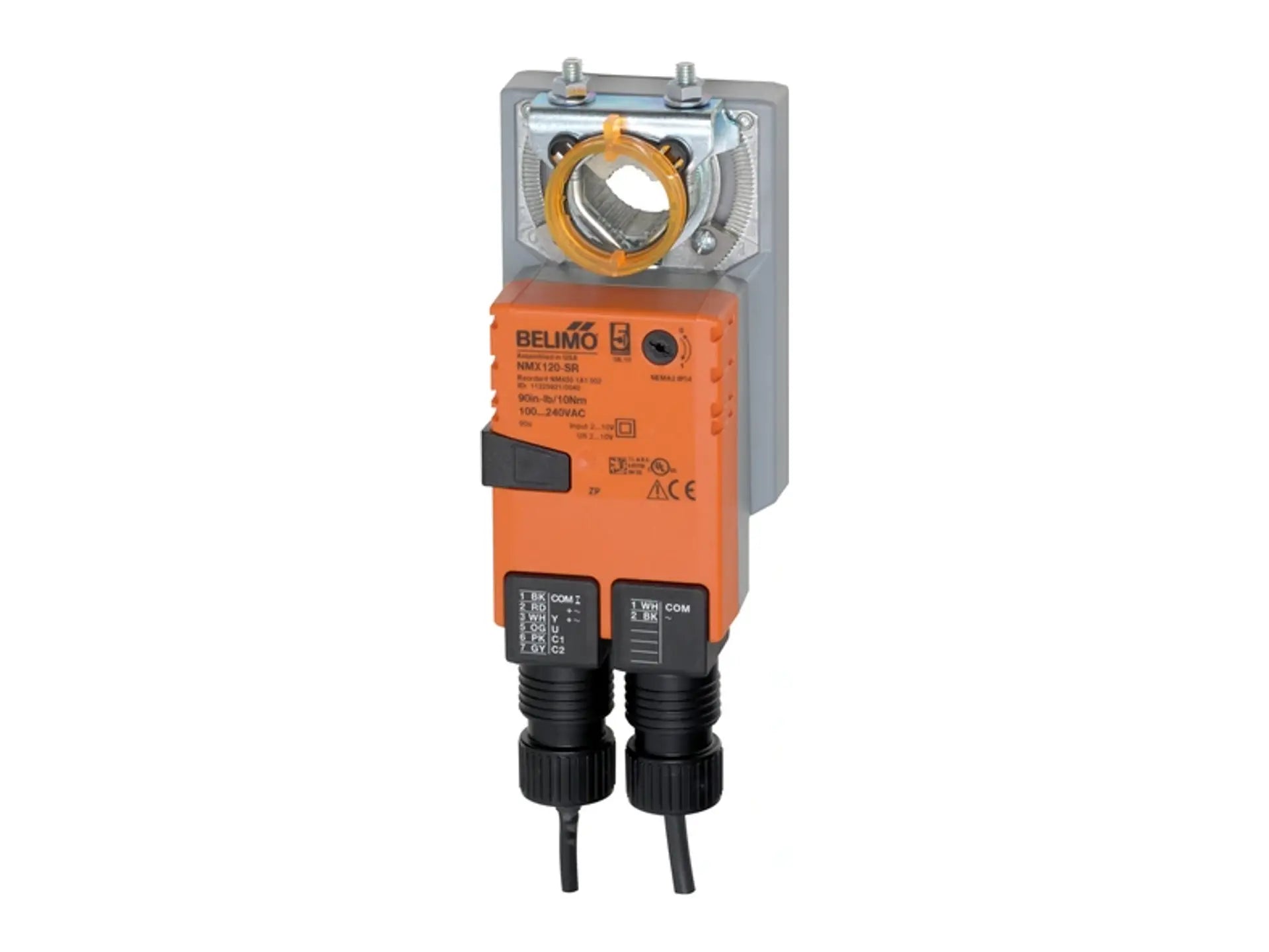 Belimo NMX120-SR, 240V Power Supply, 90 in-lb Torque, 2-10 VDC Control Signal, 150 sec Runtime