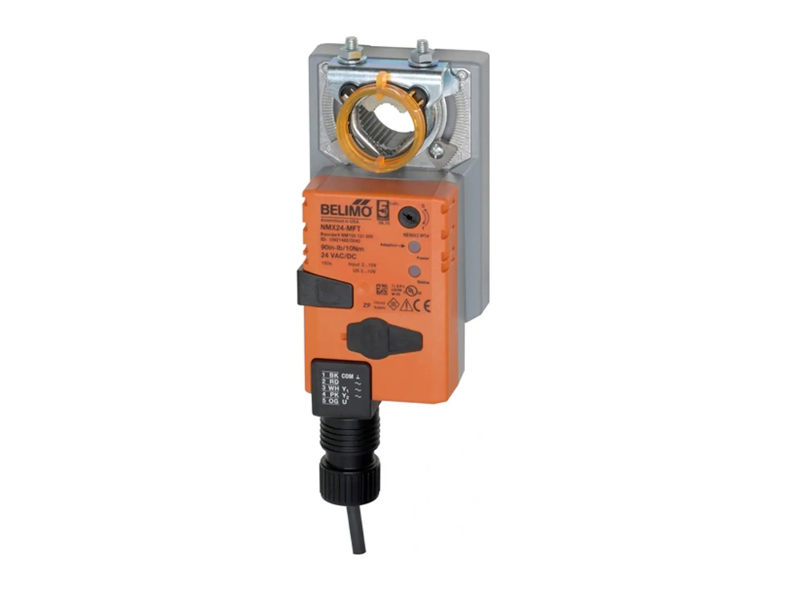 Belimo NMX24-MFT, 24V Non-Spring Return Prop Actuator, 90 in-lb, Range: 2-10/4-20