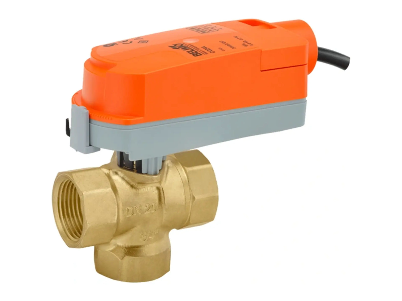 Belimo Z3075Q-J+CQB24-3, 3/4 Inch Non-Spring Return Valve, 24V ON/OFF Control, Cv of 5.9