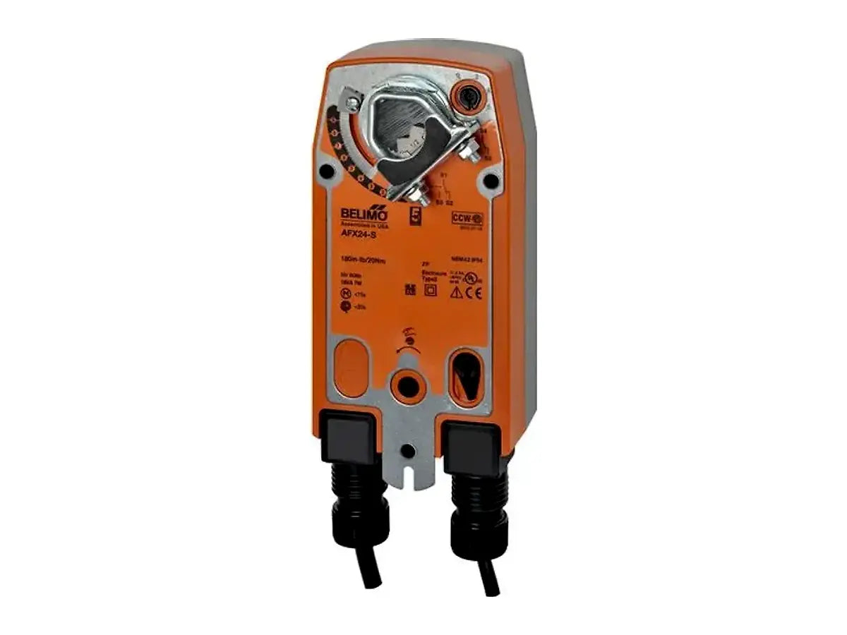 Belimo AFX24-S, Damper Actuator, 180 In-Lb [20 Nm], Spring Return, AC/DC 24 V, On/Off, 2 x SPDT