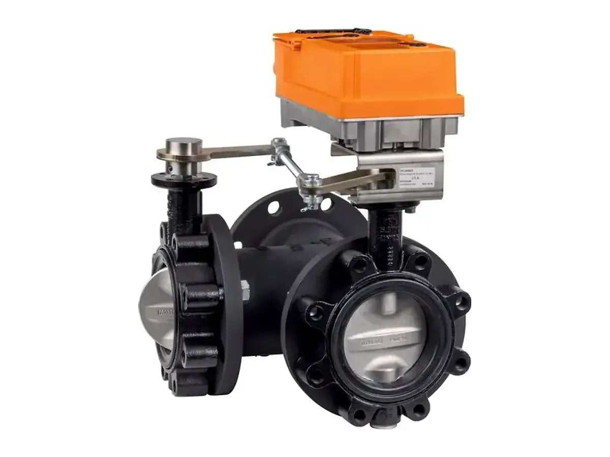 Belimo F7150L+JRBUP-MFT-T, 6 in 3-Way Butterfly 125# With Rotary Actuator