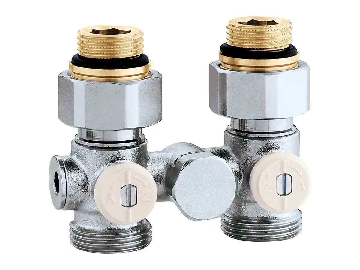 Caleffi 301241, Straight Valve for 1 Pipe System, 1/2" Male