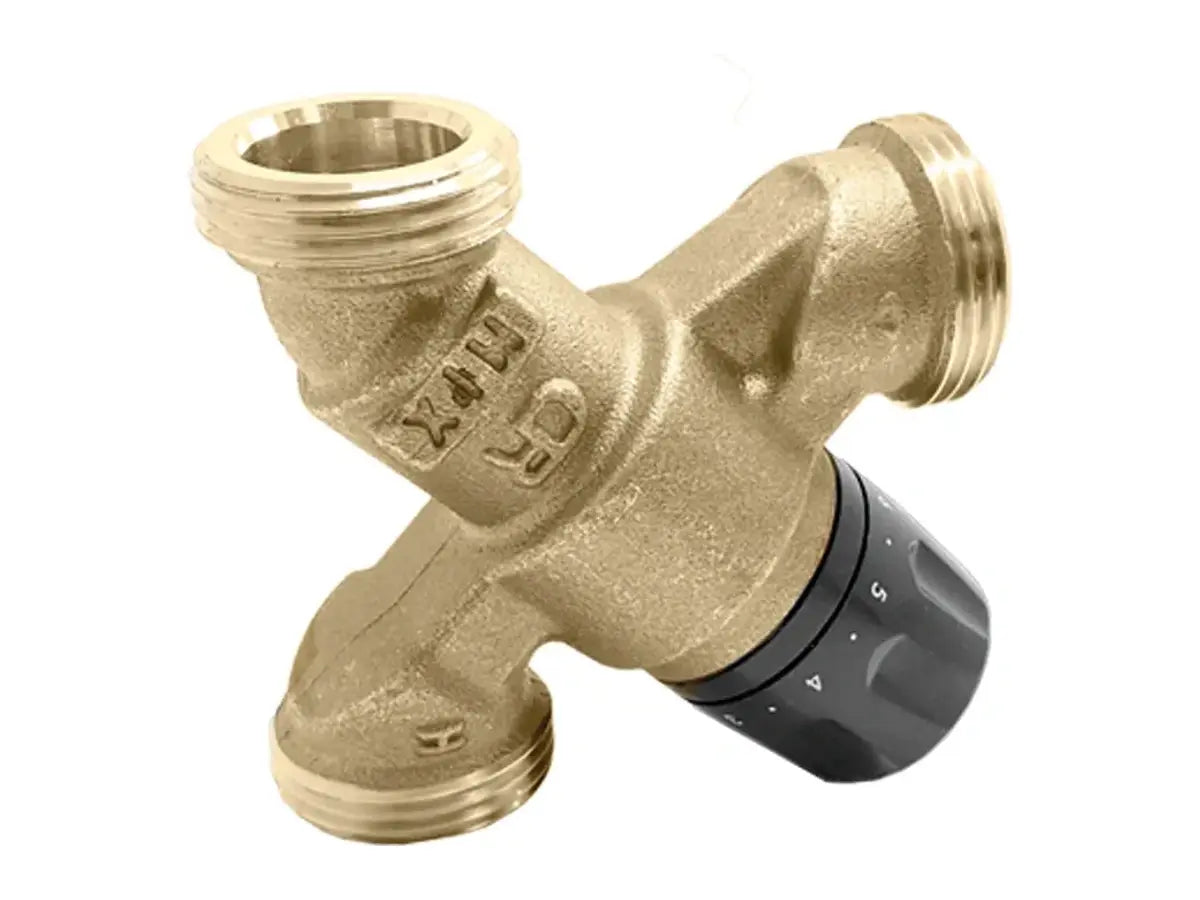 Caleffi 520051A, Angle Body Mixing Valve 1" Union