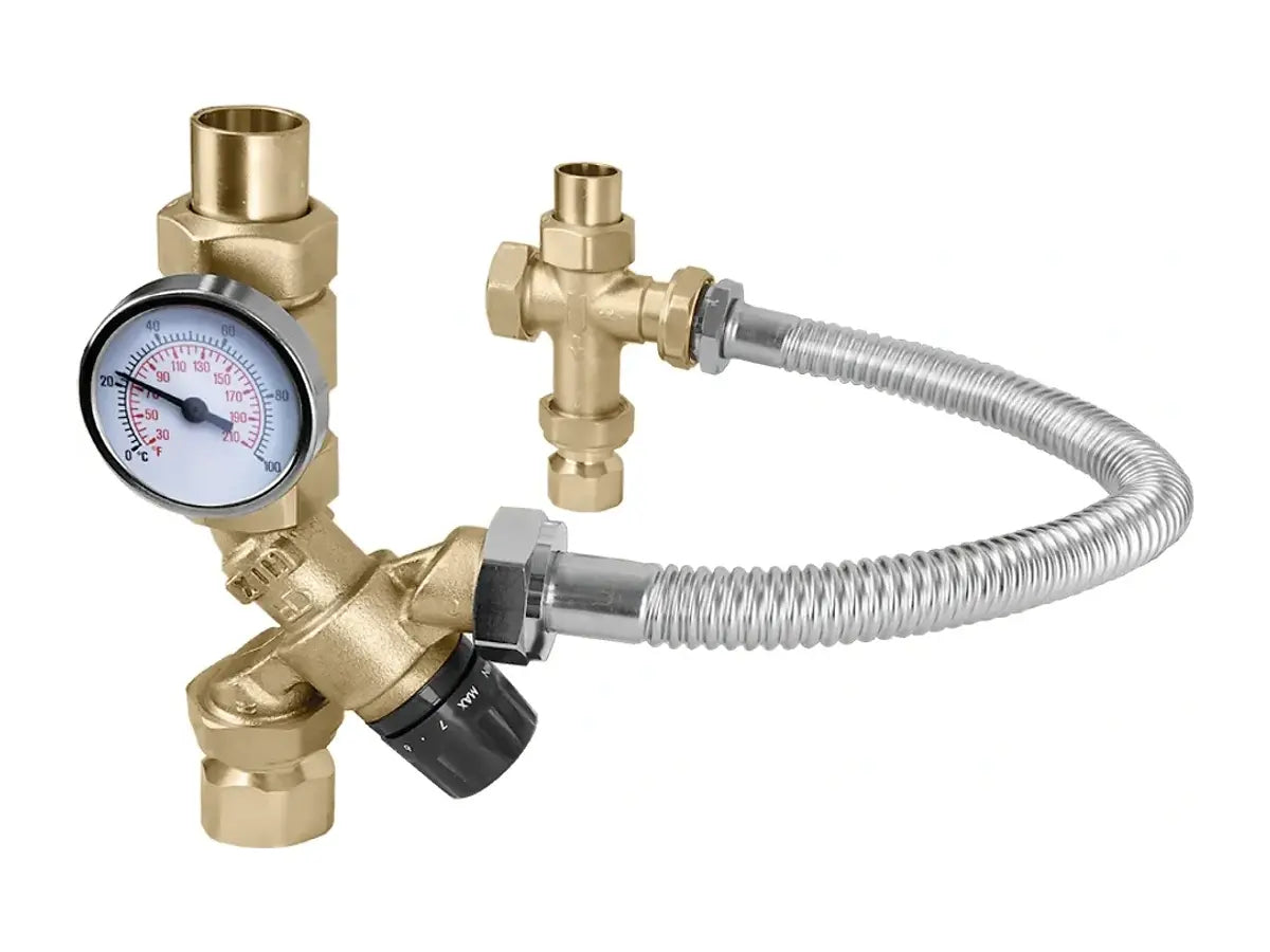 Caleffi 520510AX, 3/4 FPT Tank Hose Cross to 3/4 MPT