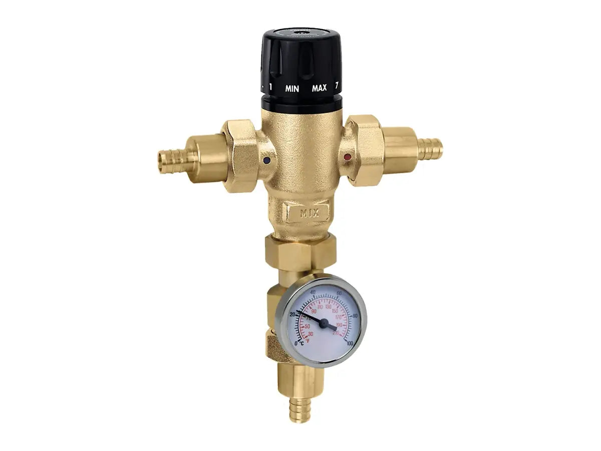 Caleffi 521417A, 3-Way Mixing Valve, 1/2" PEX Crimp