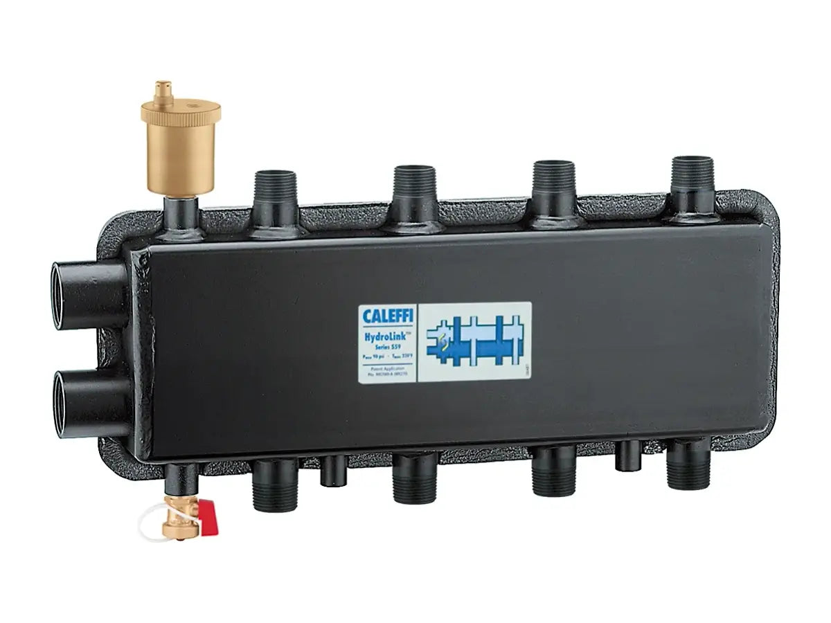 Caleffi 559922A, Hydrolink 2+2 Outlets 125mm