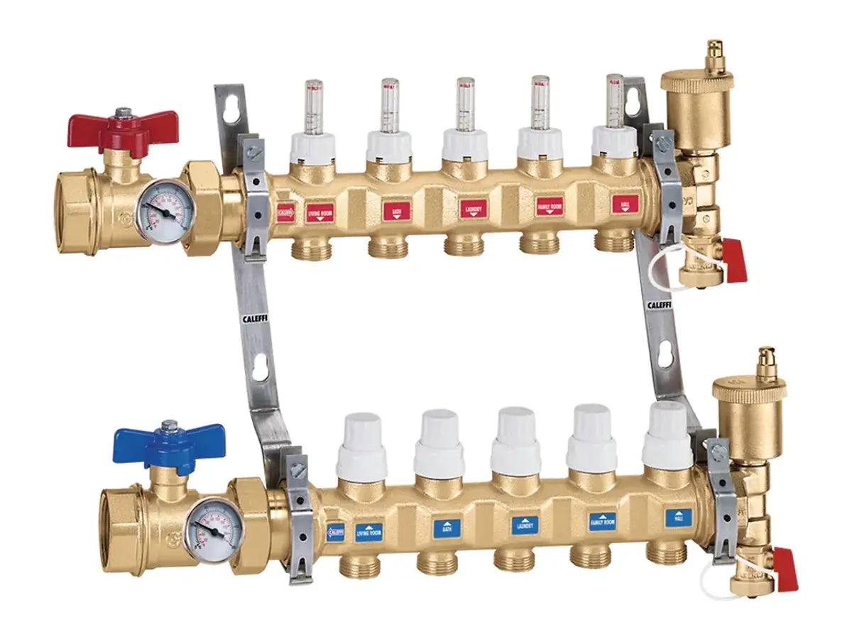 Caleffi 6686C5S1A, 3 Outlet Manifold Assembly