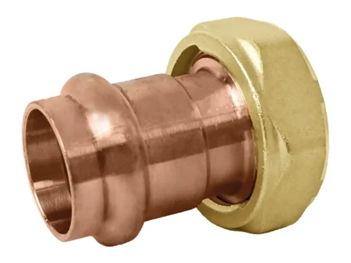Caleffi NA16264, 1/2" Press Fit with 1" Nut