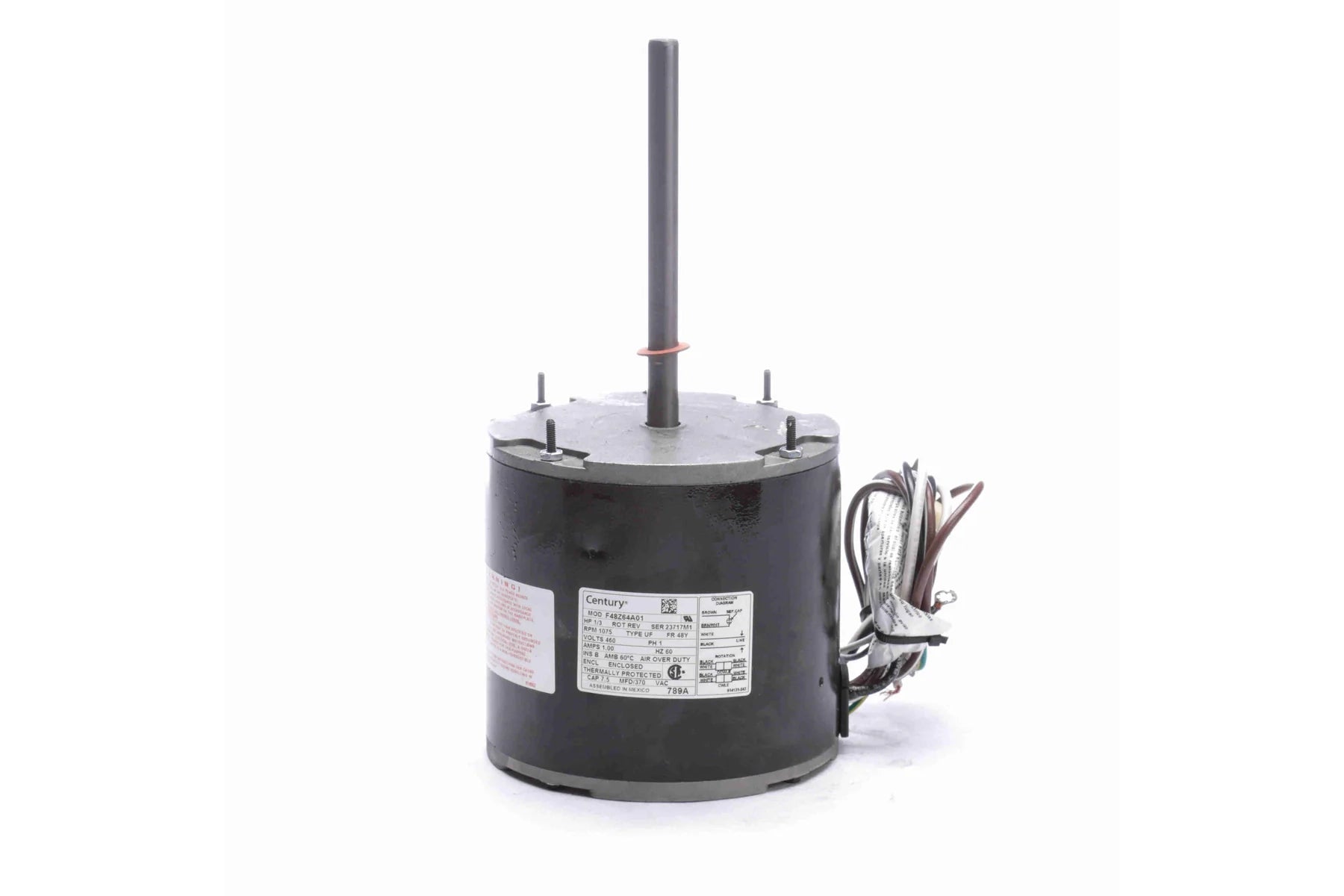 Century 789A, 1/3HP 1075RPM 460V Single Speed Motor