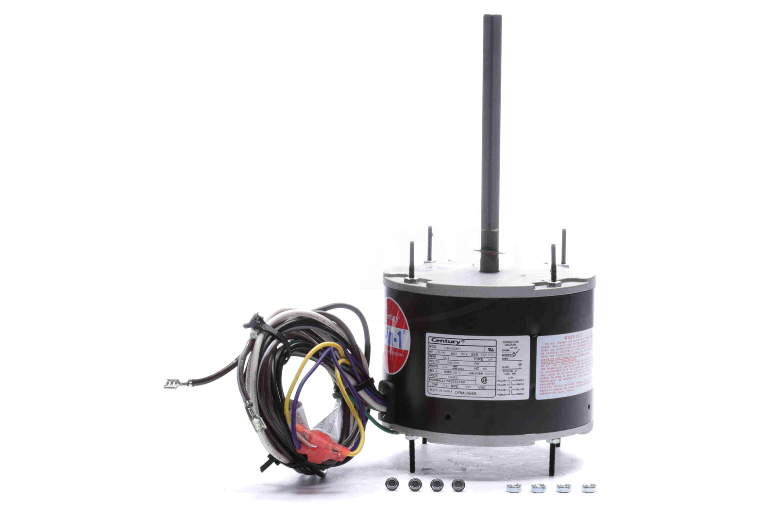 Century ORM5458B, 208-230V 1PH 1/3-1/6HP 1075RPM Motor