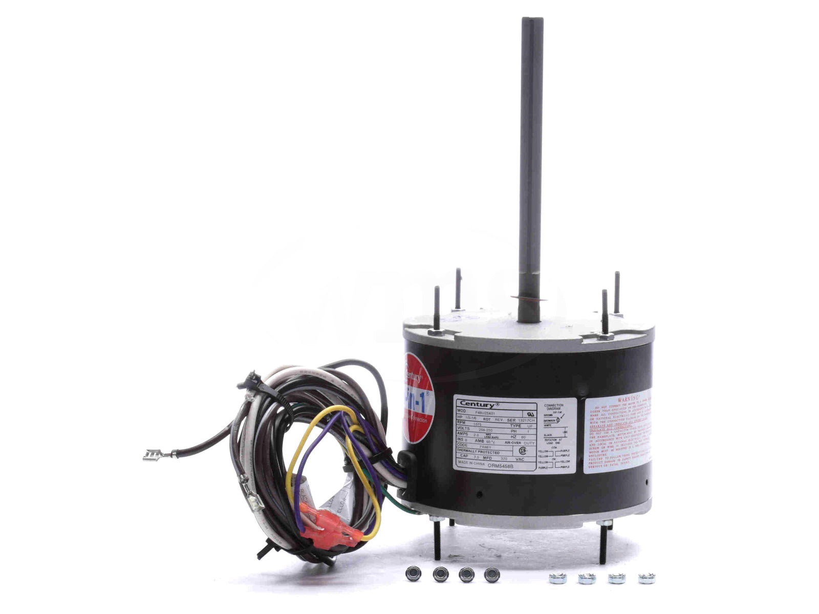 Century ORM5458B, 208-230V 1PH 1/3-1/6HP 1075RPM Motor