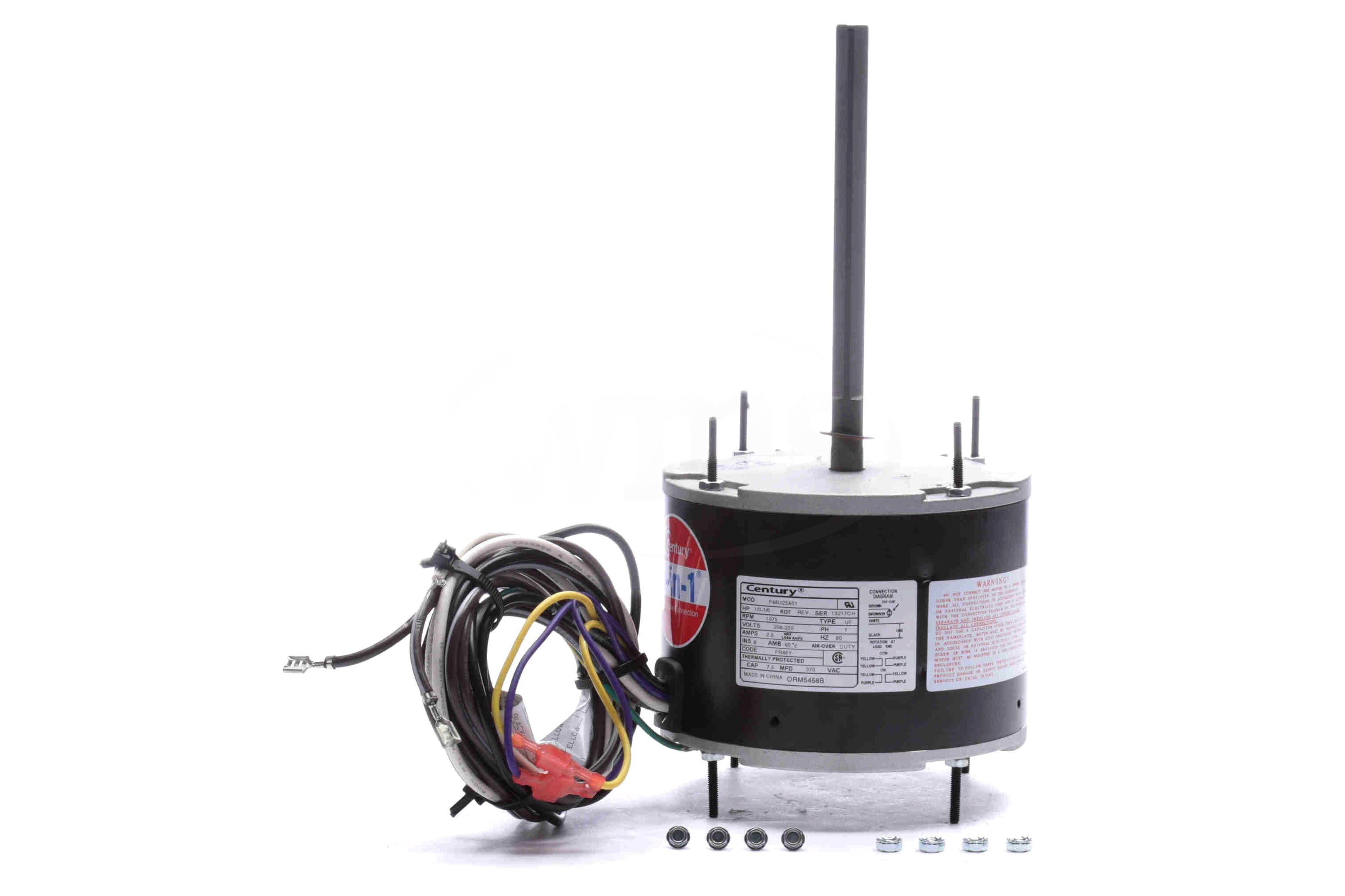Century ORM5458B, 208-230V 1PH 1/3-1/6HP 1075RPM Motor