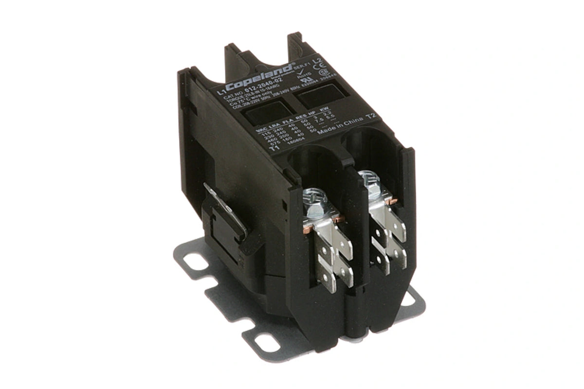 Copeland 912-2040-02, 208-240V Coil 2P 40Amp Contactor