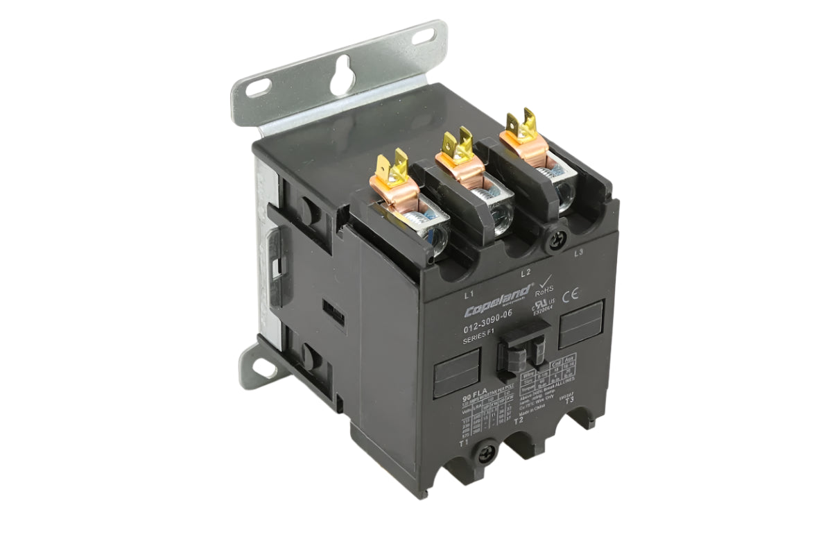 Copeland 912-3090-06, 208/240V Coil, 3P, 90Amp Contactor
