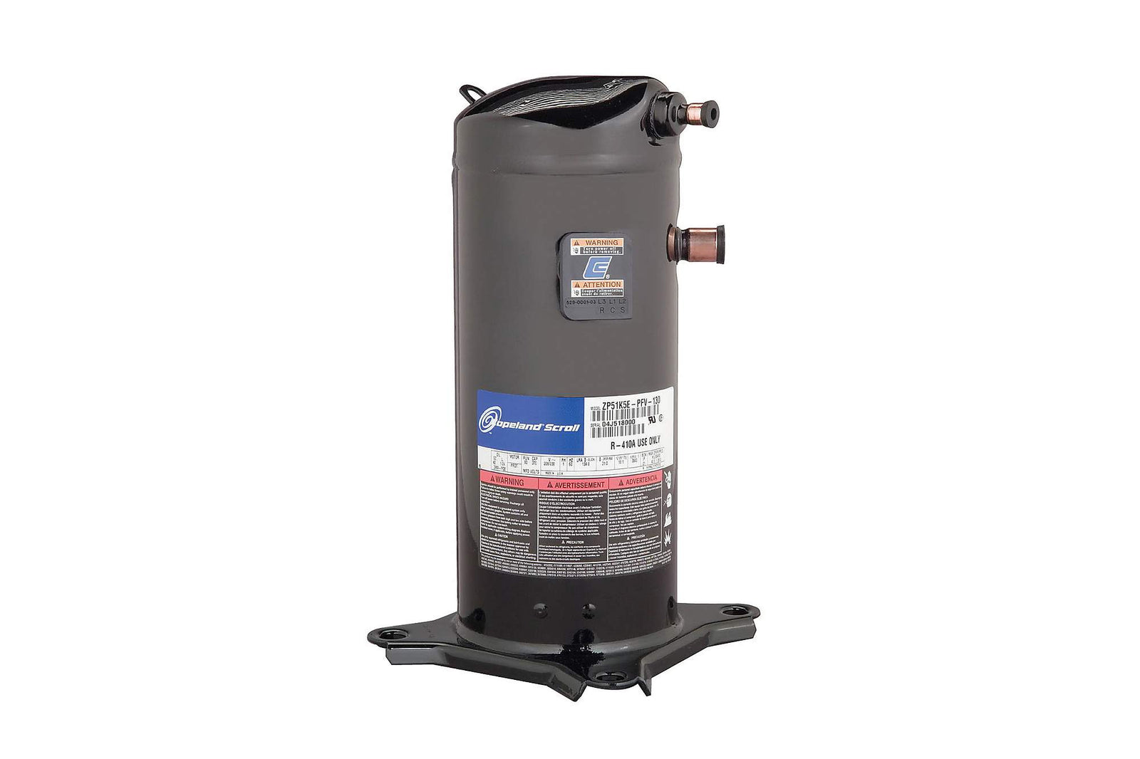 Copeland ZR21K5E-PFV-800, 230V 1PH R22 20,200 BTU Compressor
