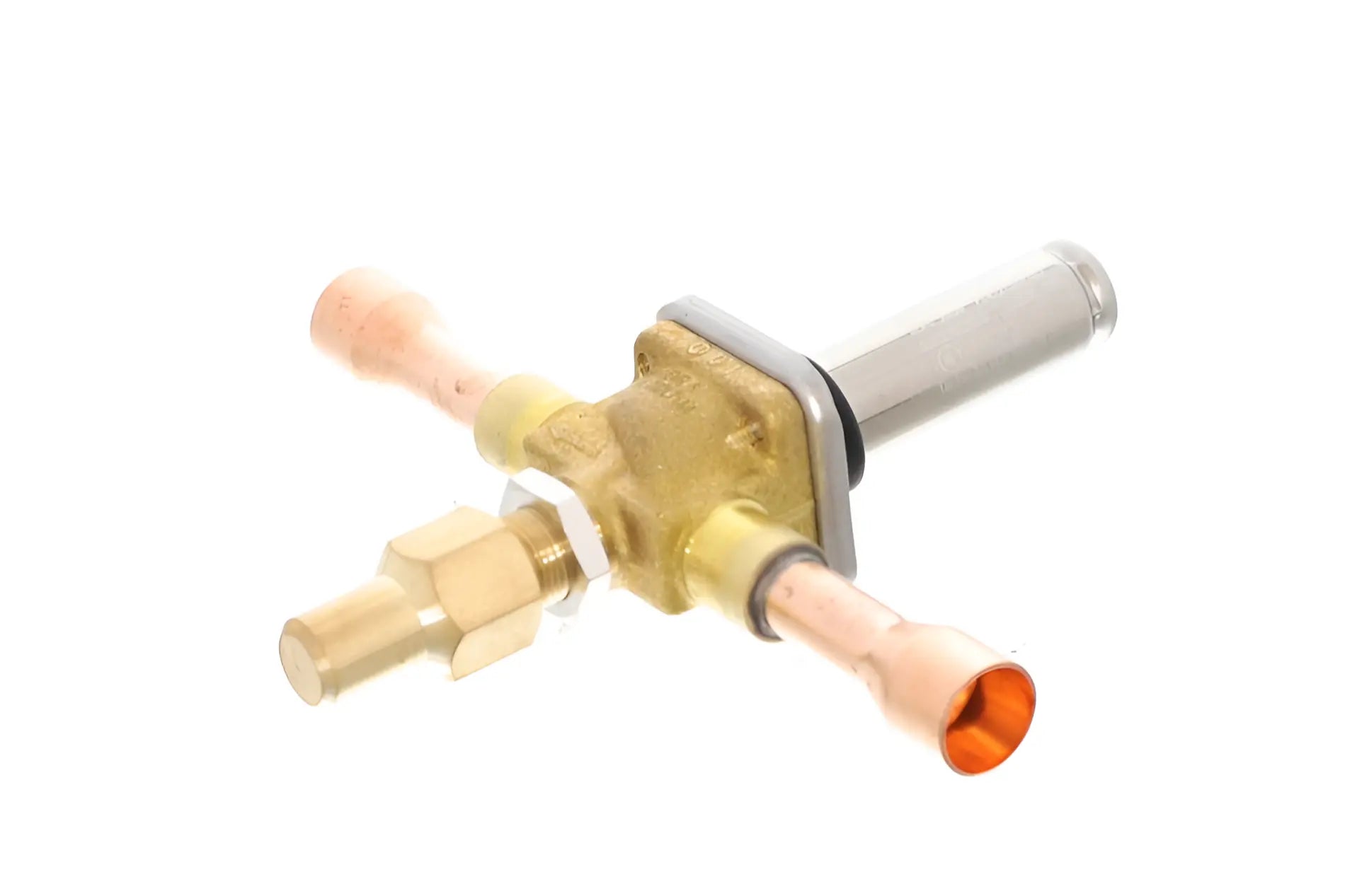 Danfoss 032L7144 EVR6 Solenoid Valve 1/2" ODF NC Manual Stem