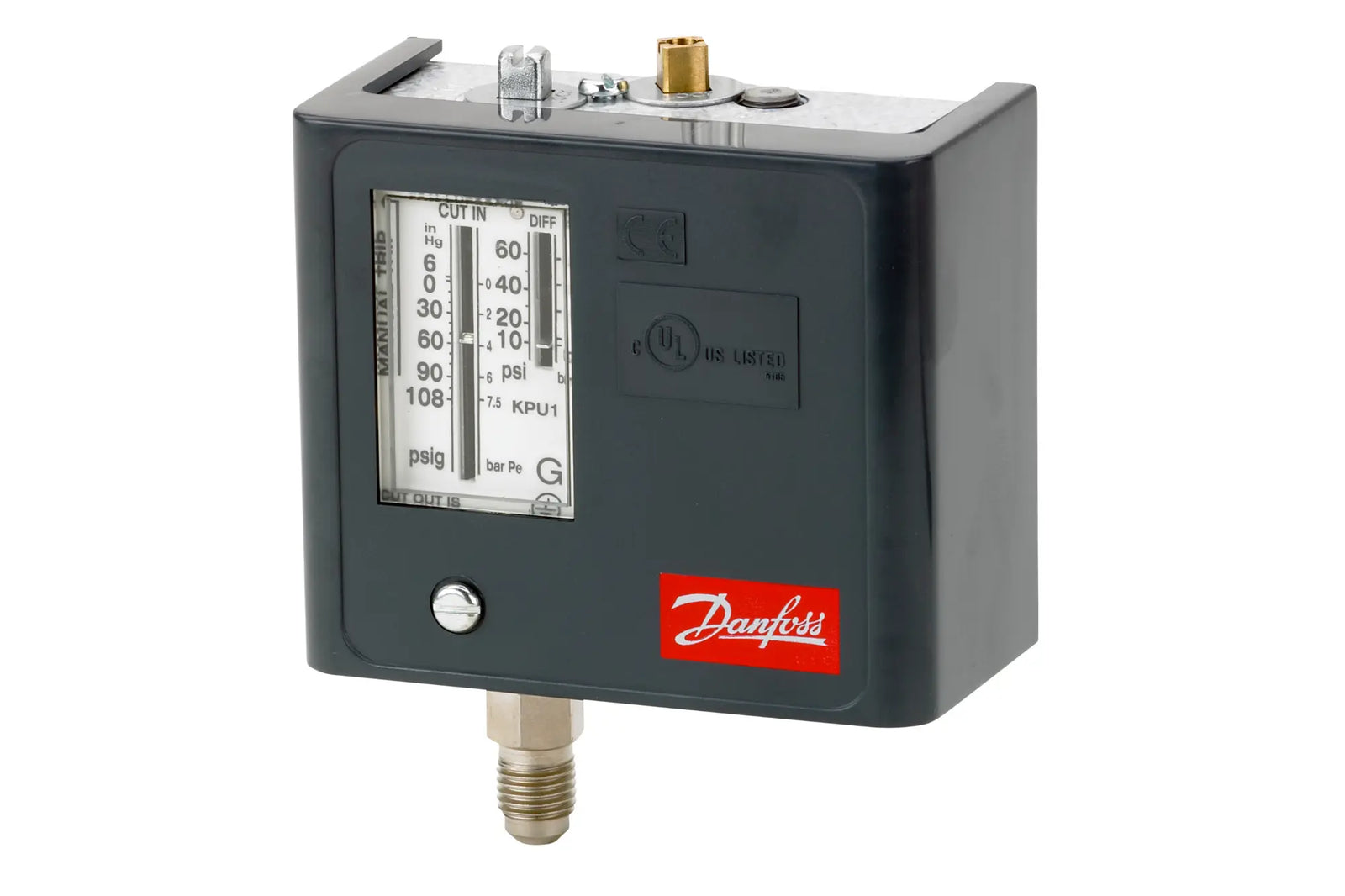 Danfoss 060-5231 6" Range 108# SPDT Auto Switch with 1/4" Male Flare