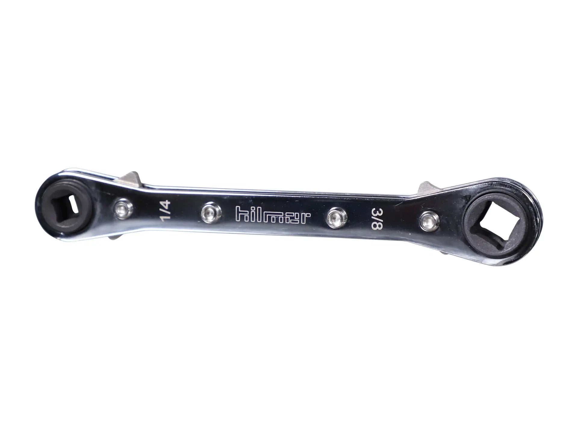 DiversiTech 1839042, Hilmor Ratcheting Service Wrench 1/4in x 3/16in Square, 3/8in x 5/16in Square