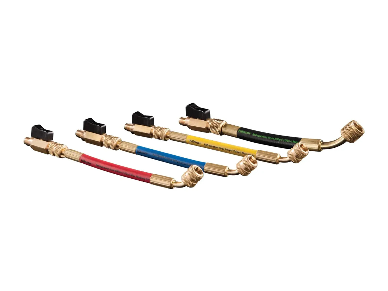 DiversiTech 1839143, Hilmor® Set Of 4 Hoses, 60in, Ball Valve Extensions