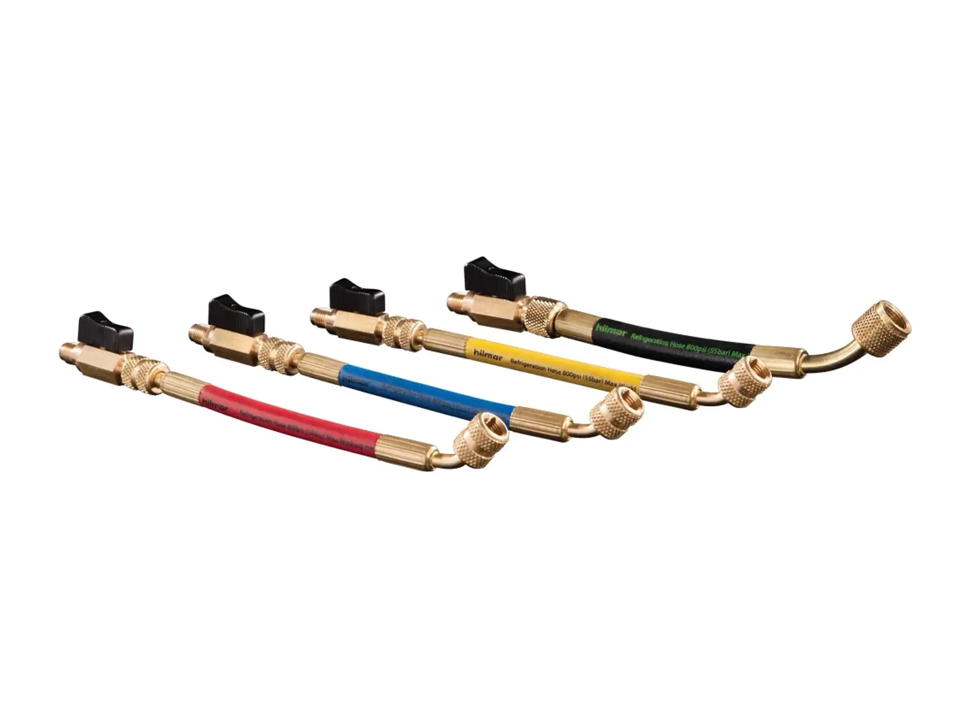 DiversiTech 1839143, Hilmor® Set Of 4 Hoses, 60in, Ball Valve Extensions