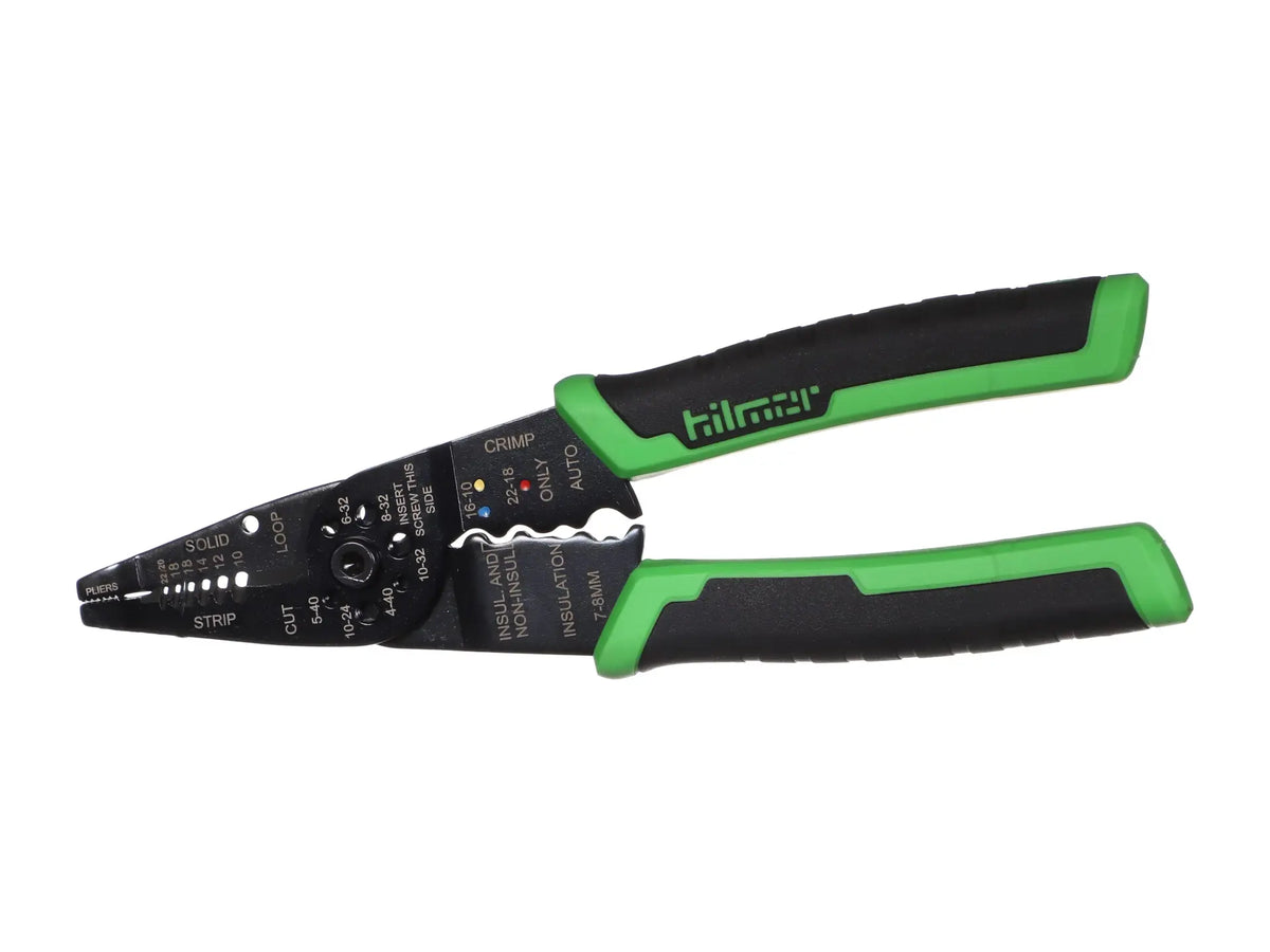 DiversiTech 1885424, Hilmor® 8in Wire Stripper, Crimper, Cutter