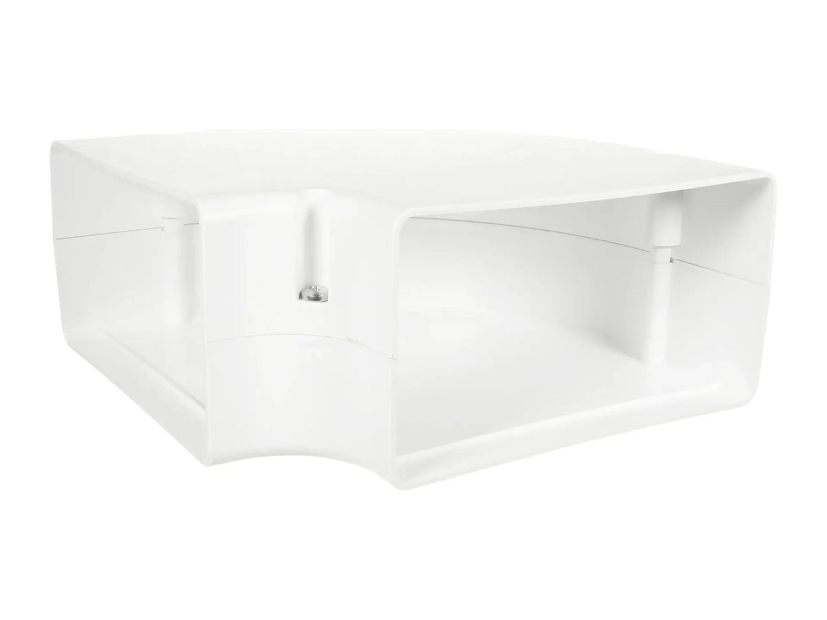 DiversiTech 230-FB6W, SpeediChannel 6in. 90 Degree Flat Bend, White