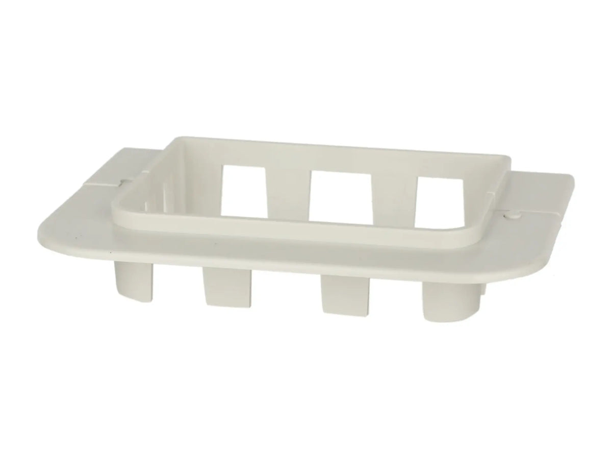 DiversiTech 230-FR4W, SpeediChannel 4in Flat Wall Escutcheon, White