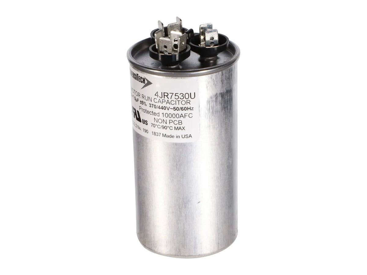 DiversiTech 4JR7530U, 30/7.5 MFD, 370/440V, Round Motor Run Capacitor