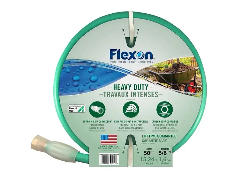 DiversiTech 5-IG5850, Flexon Heavy Duty 5-Ply Garden Hose, 50ft
