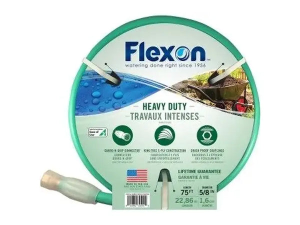 DiversiTech 5-IG5875, Flexon Heavy Duty 5-Ply Garden Hose, 75 Ft