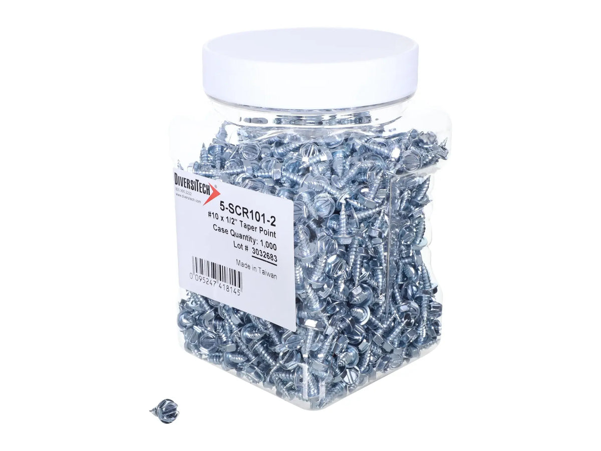 DiversiTech 5-SCR101-2, Screw, 10 x 1/2 Taper Point, Pack Of 1,000