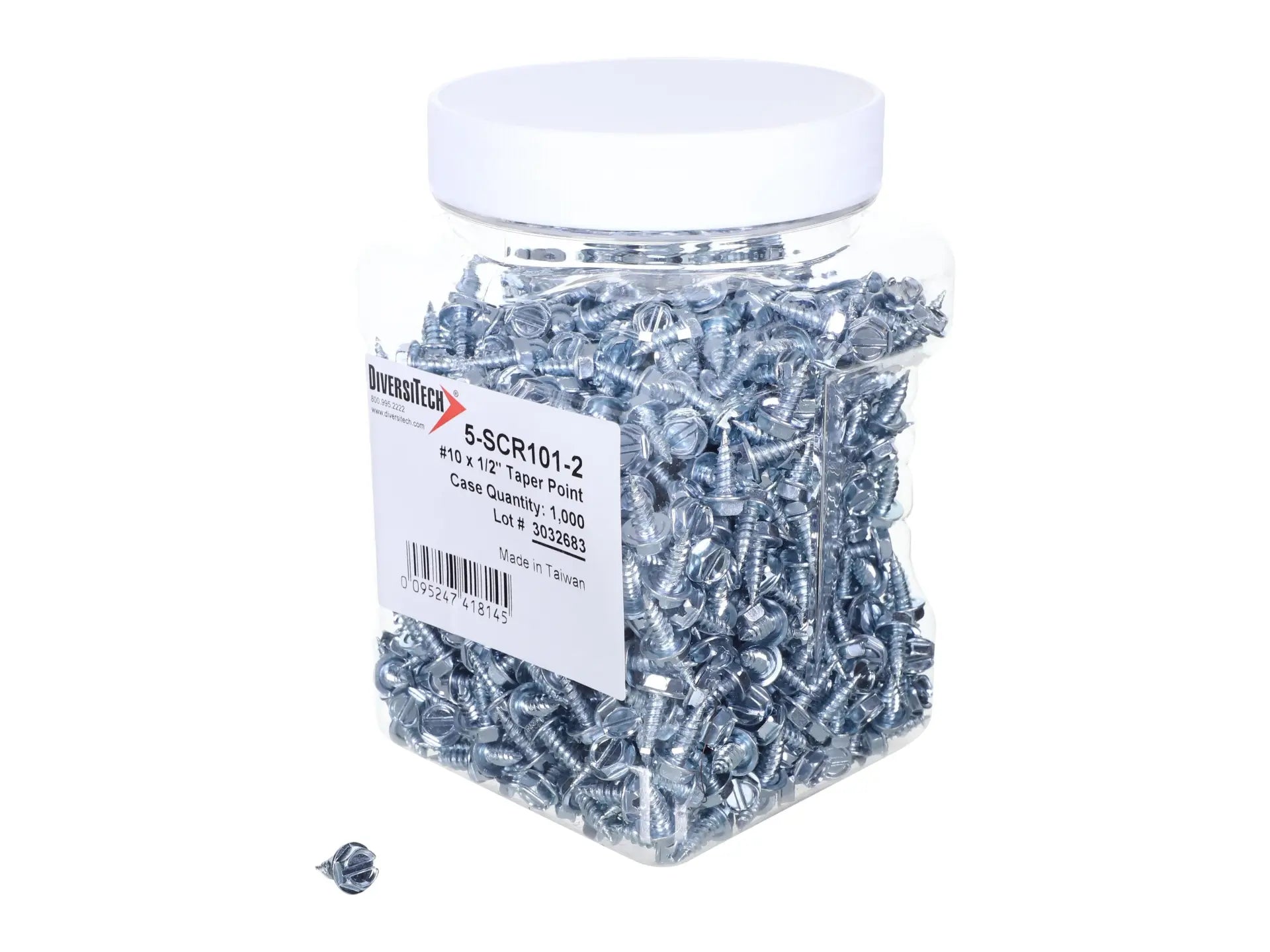 DiversiTech 5-SCR101-2, Screw, 10 x 1/2 Taper Point, Pack Of 1,000