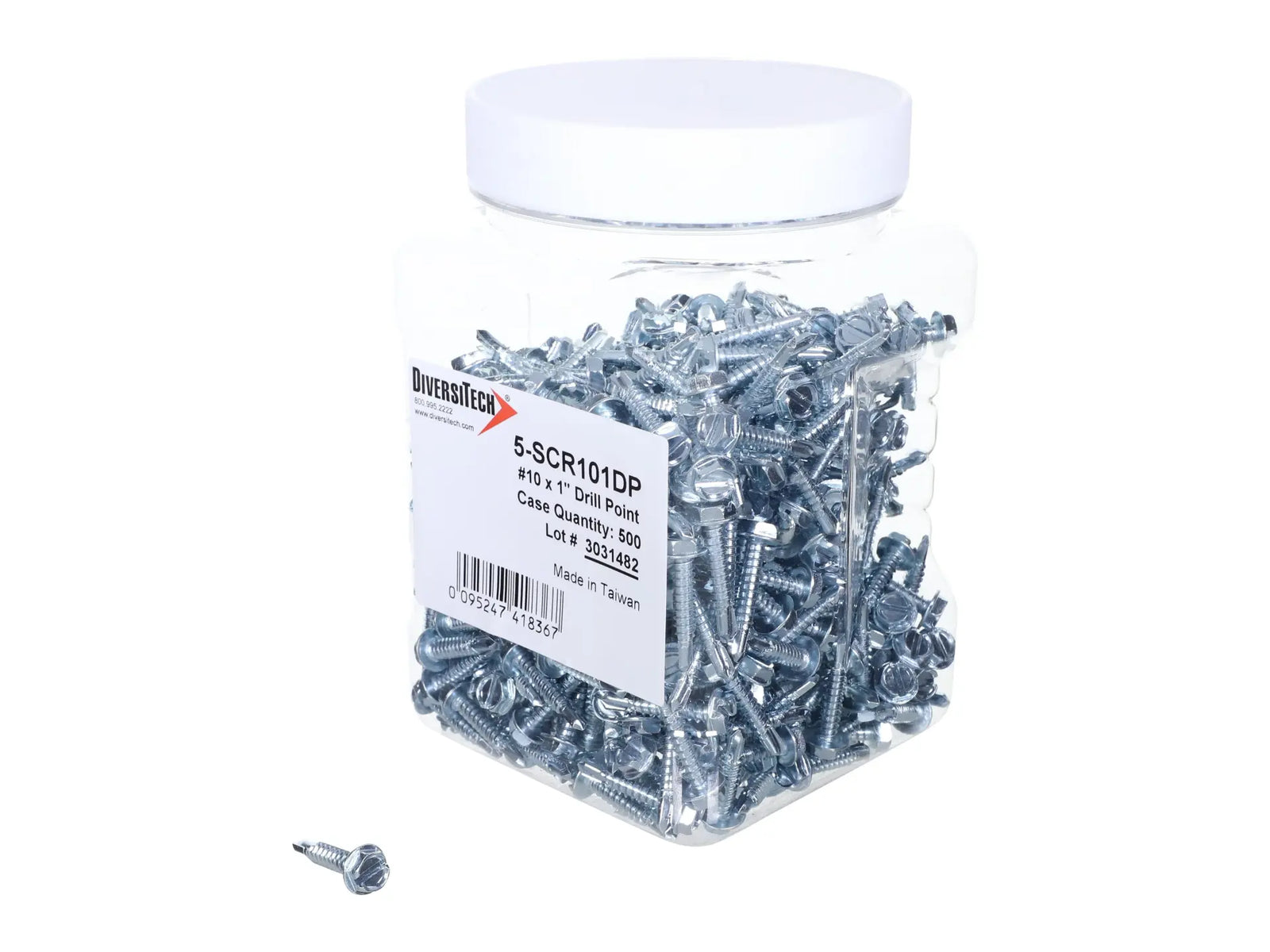 DiversiTech 5-SCR101DP, Screw, 10 x 1 Drill Point, Pack Of 500