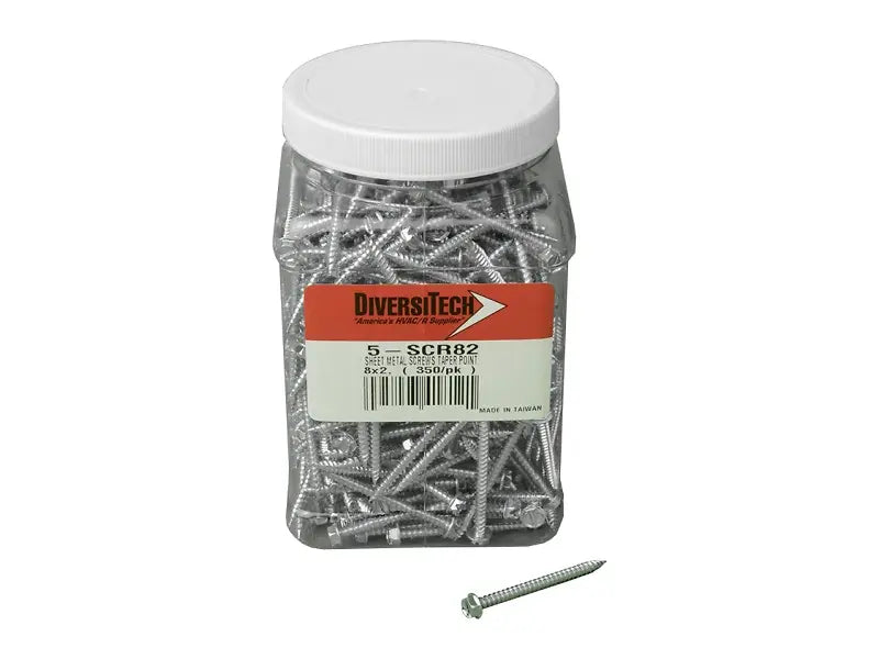 DiversiTech 5-SCR82, 8 x 2 Taper Point Screw, Pack Of 350