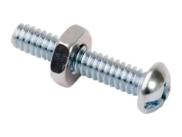DiversiTech 6403, Stove Bolts, Round Head, 3/16in-24x1in