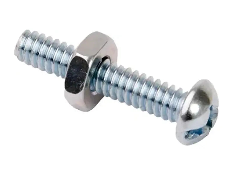 DiversiTech 6403, Stove Bolts, Round Head, 3/16in-24x1in