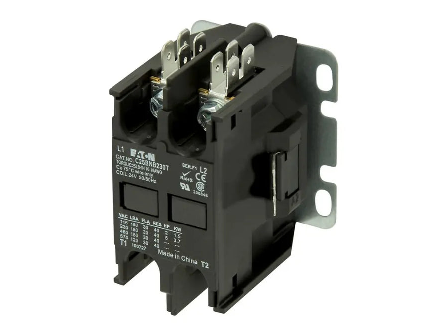 Eaton C25BNB230T, 24V AC 50/60 Hz 2-Pole 30A Non-Reversing Compact Contactor